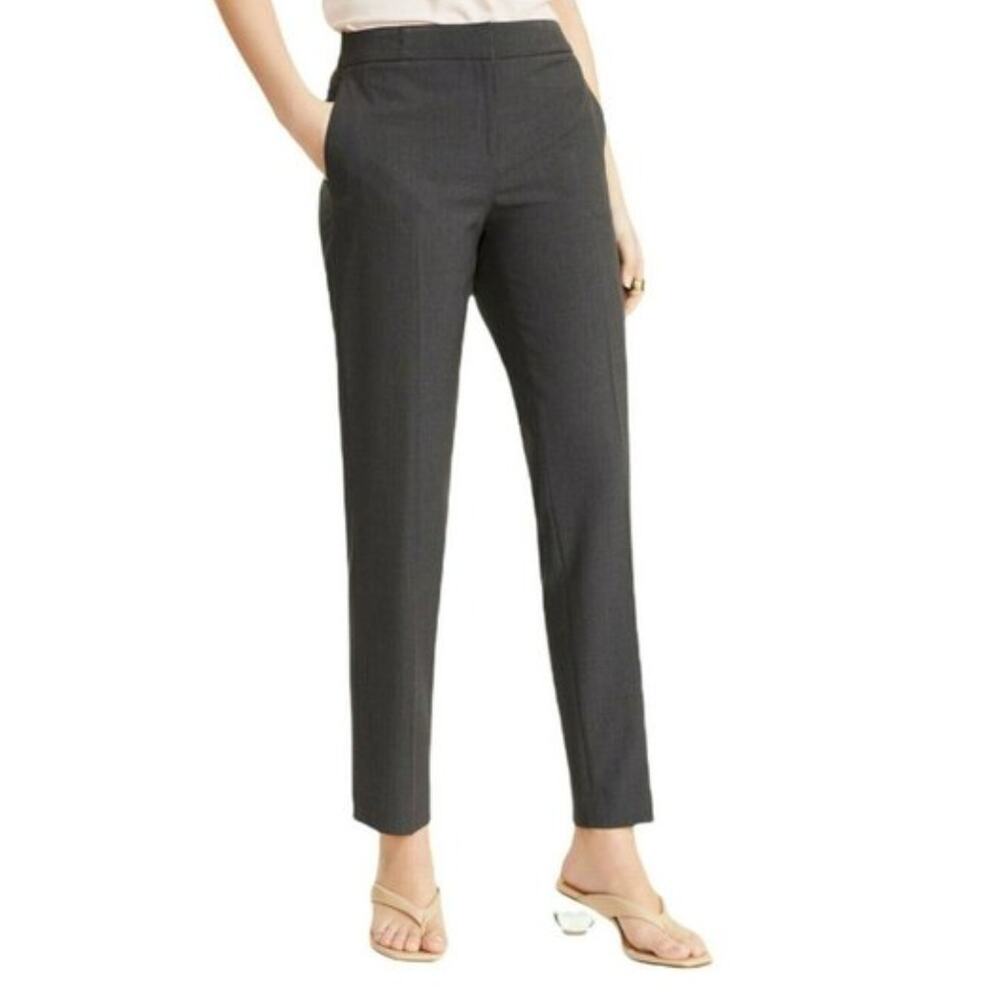 Bar III Women's Gray Classic‎ Business Career Straight Pants Size 14 Work Office